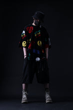 Load image into Gallery viewer, mastermind JAPAN LIGHT OZ SELVEDGE DENIM WORK SHORTS / SPECIAL WATER REPELLENT (BLACK)