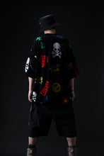 Load image into Gallery viewer, mastermind JAPAN LIGHT OZ SELVEDGE DENIM WORK SHORTS / SPECIAL WATER REPELLENT (BLACK)