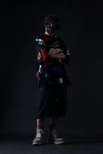 Load image into Gallery viewer, mastermind JAPAN LIGHT OZ SELVEDGE DENIM WORK SHORTS / SPECIAL WATER REPELLENT (BLACK)