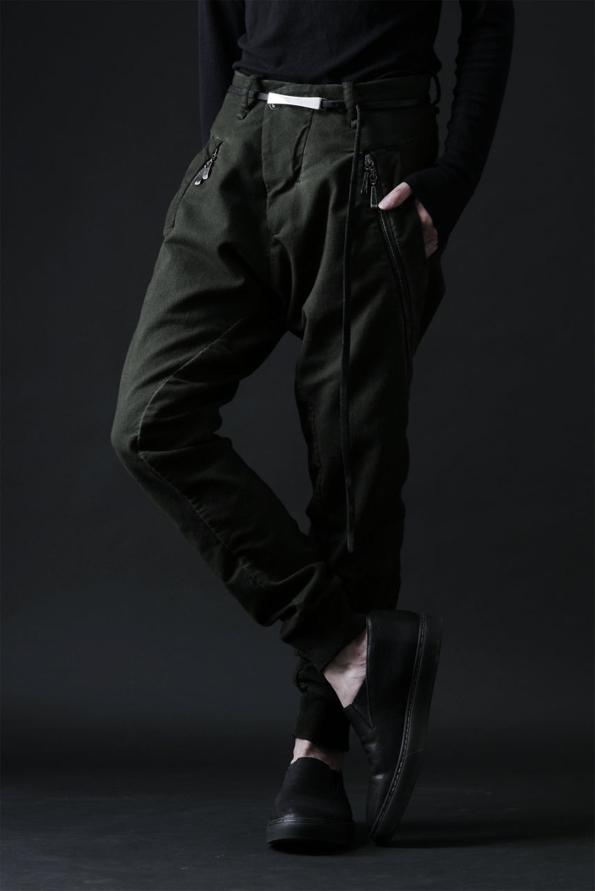 画像をギャラリービューアに読み込む, masnada LATERAL ZIP BAGGY PANTS / STRETCH REPURPOSED COTTON (LEGION)