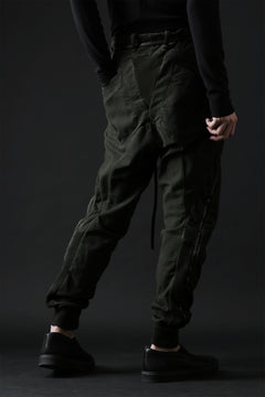 画像をギャラリービューアに読み込む, masnada LATERAL ZIP BAGGY PANTS / STRETCH REPURPOSED COTTON (LEGION)