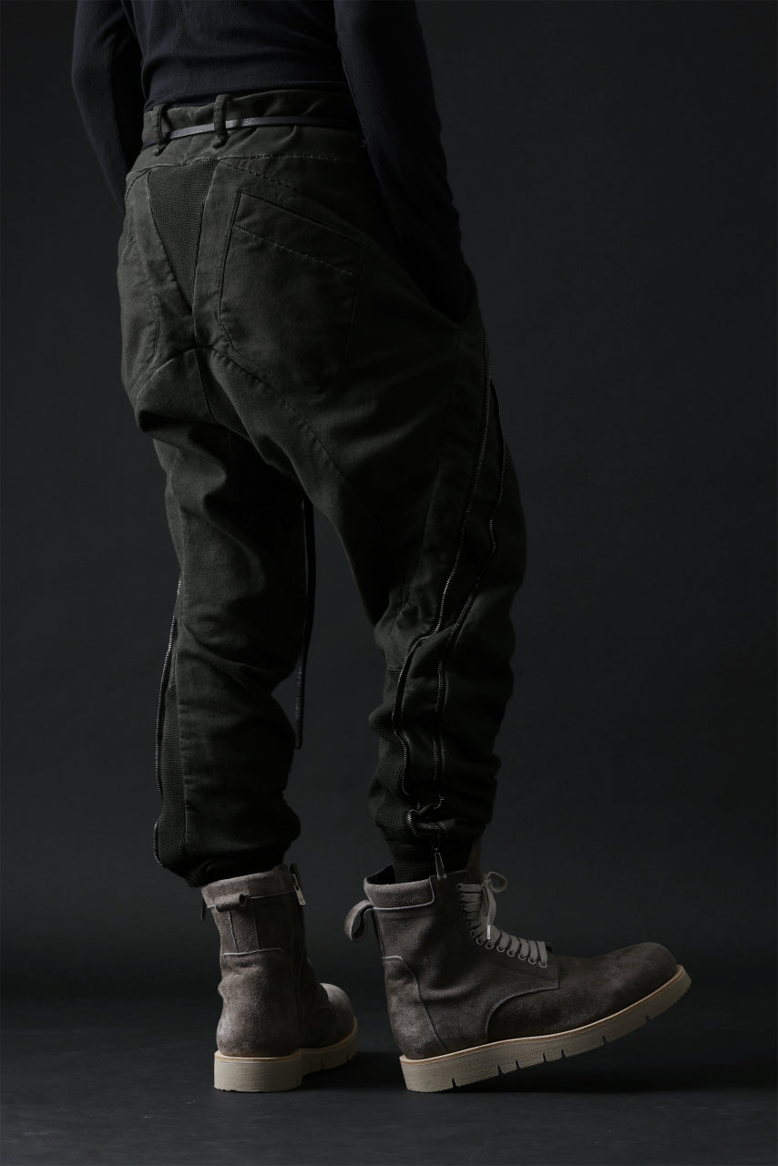 画像をギャラリービューアに読み込む, masnada LATERAL ZIP BAGGY PANTS / STRETCH REPURPOSED COTTON (LEGION)