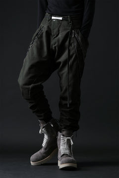 画像をギャラリービューアに読み込む, masnada LATERAL ZIP BAGGY PANTS / STRETCH REPURPOSED COTTON (LEGION)