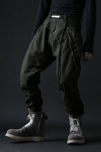 画像をギャラリービューアに読み込む, masnada LATERAL ZIP BAGGY PANTS / STRETCH REPURPOSED COTTON (LEGION)