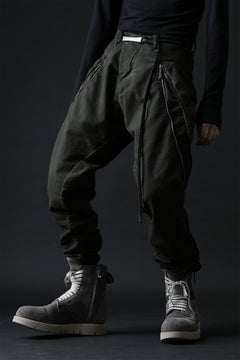 画像をギャラリービューアに読み込む, masnada LATERAL ZIP BAGGY PANTS / STRETCH REPURPOSED COTTON (LEGION)