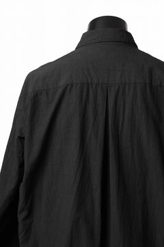 画像をギャラリービューアに読み込む, KLASICA REGULAR COLLAR OVER SIZED SHIRT / HAND DYED COTTON-LINEN (BLACK)
