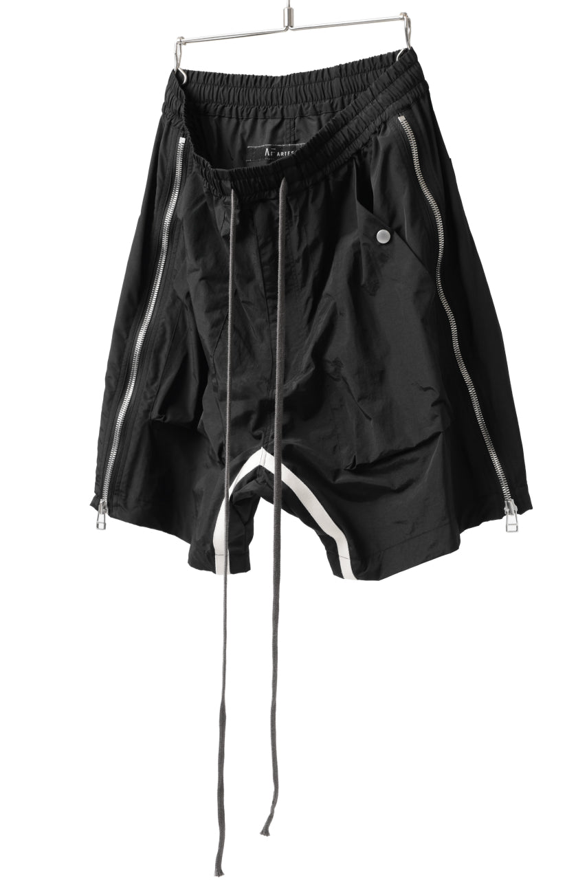 画像をギャラリービューアに読み込む, A.F ARTEFACT -INLINE- SIDE FASTNER SHORTS (BLACK)