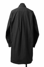 画像をギャラリービューアに読み込む, KLASICA REGULAR COLLAR OVER SIZED SHIRT / HAND DYED COTTON-LINEN (BLACK)