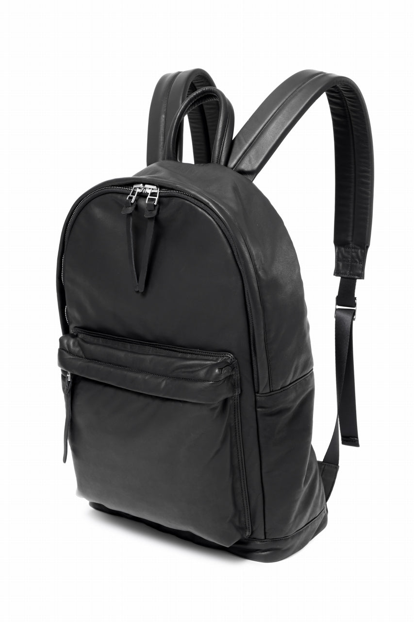 Load image into Gallery viewer, ISAMU KATAYAMA BACKLASH DRAWSTRING BACKPACK / MONOCHROME LUXURY STEER (BLACK)