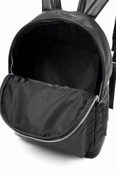 Load image into Gallery viewer, ISAMU KATAYAMA BACKLASH DRAWSTRING BACKPACK / MONOCHROME LUXURY STEER (BLACK)