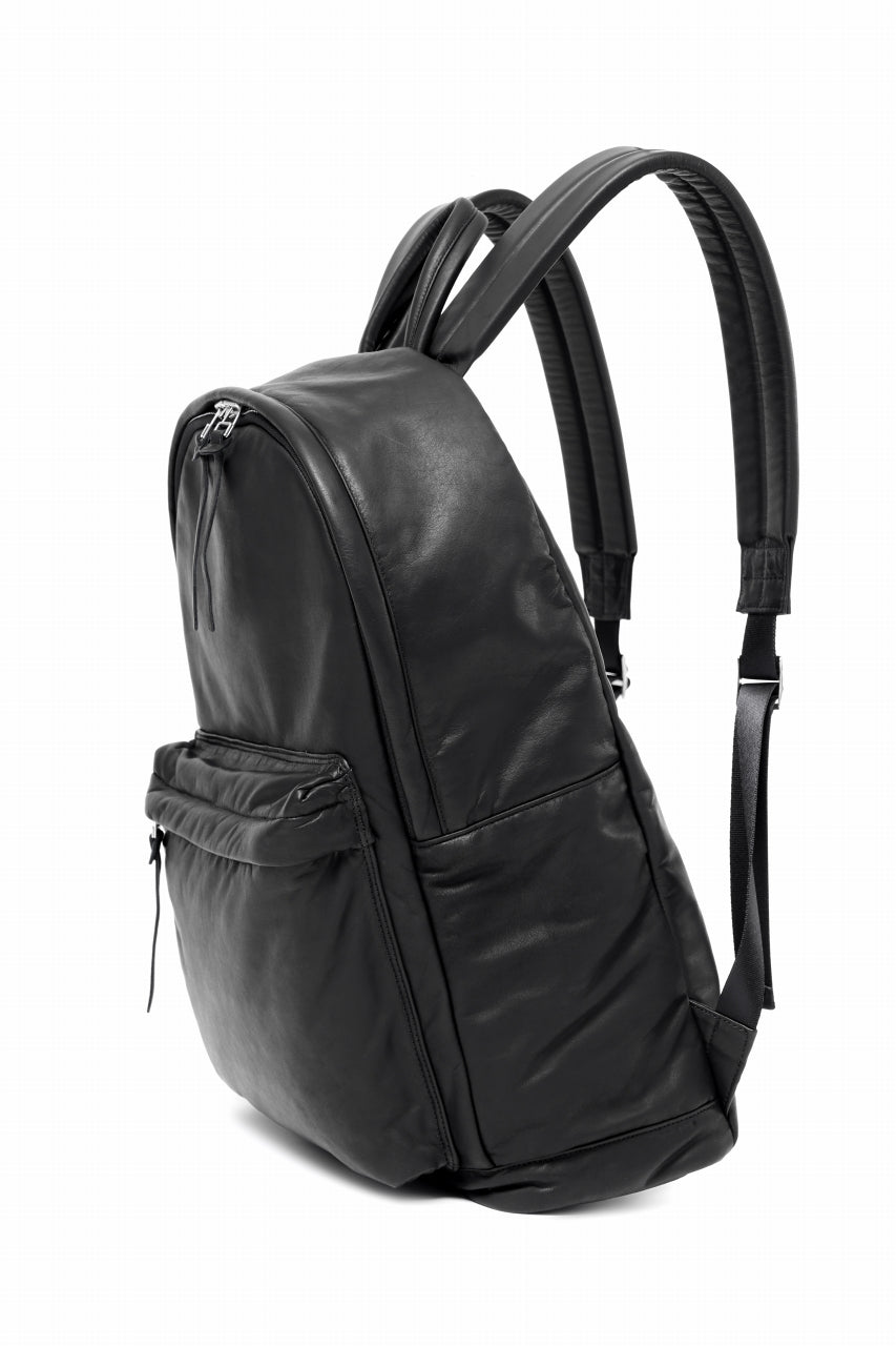 Load image into Gallery viewer, ISAMU KATAYAMA BACKLASH DRAWSTRING BACKPACK / MONOCHROME LUXURY STEER (BLACK)