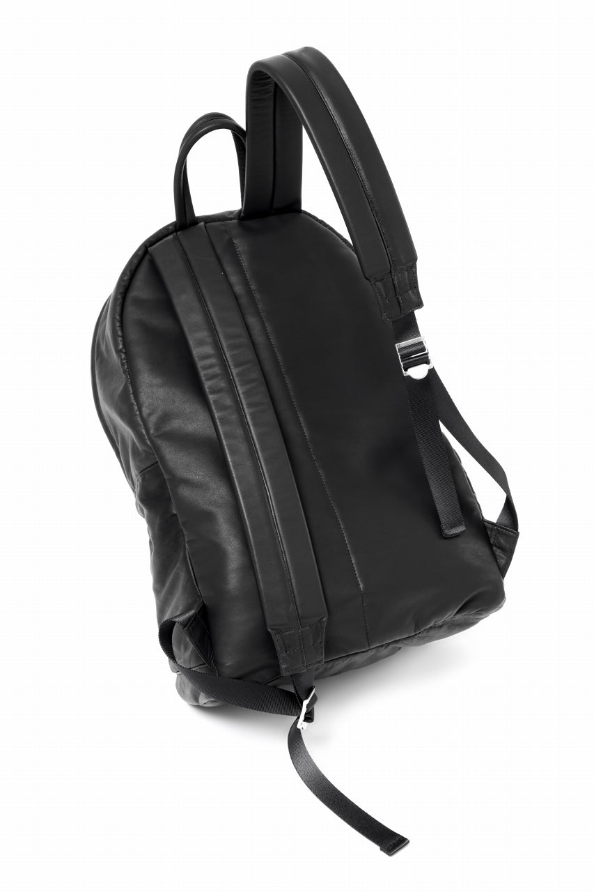 Load image into Gallery viewer, ISAMU KATAYAMA BACKLASH DRAWSTRING BACKPACK / MONOCHROME LUXURY STEER (BLACK)