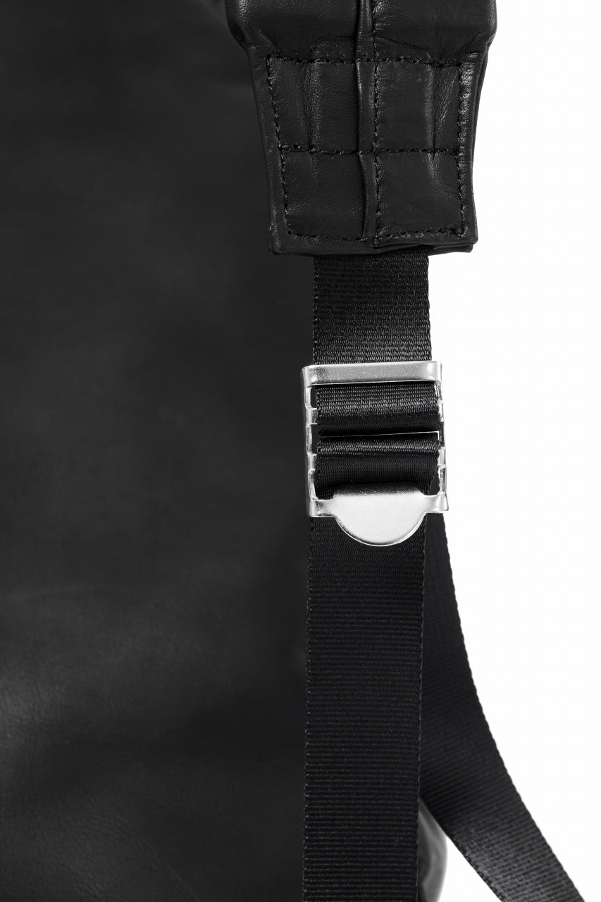 Load image into Gallery viewer, ISAMU KATAYAMA BACKLASH DRAWSTRING BACKPACK / MONOCHROME LUXURY STEER (BLACK)