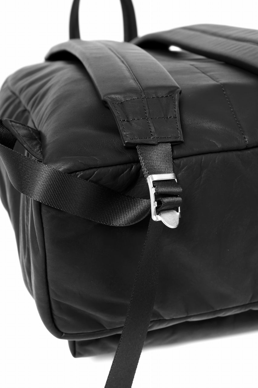 Load image into Gallery viewer, ISAMU KATAYAMA BACKLASH DRAWSTRING BACKPACK / MONOCHROME LUXURY STEER (BLACK)