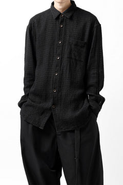 画像をギャラリービューアに読み込む, YUTA MATSUOKA plain shirt / dobby check (black)