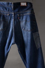 Load image into Gallery viewer, CHANGES REPRODUCT DAMAGE & PATCH DENIM PANTS (INDIGO #B)