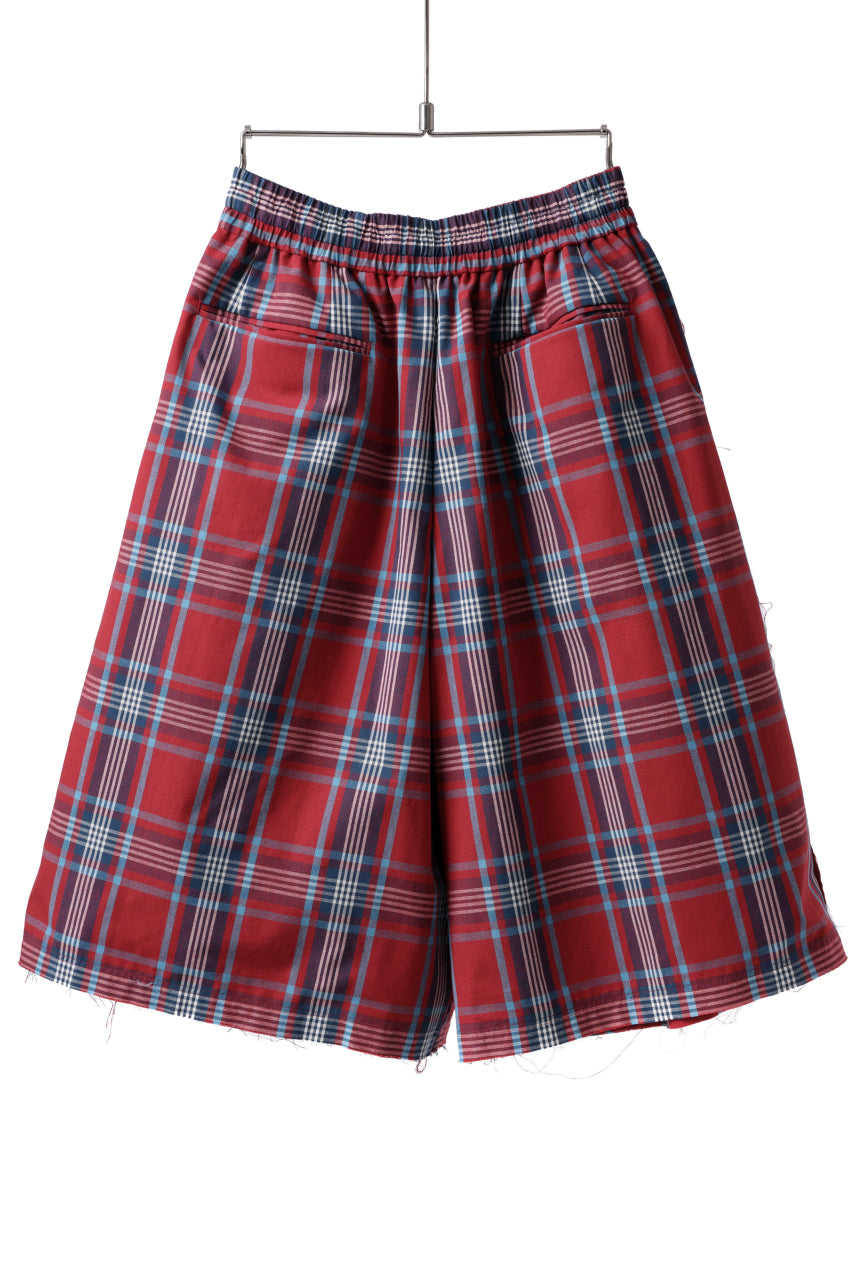 画像をギャラリービューアに読み込む, FACETASM CHECK WIDE SHORTS (RED)