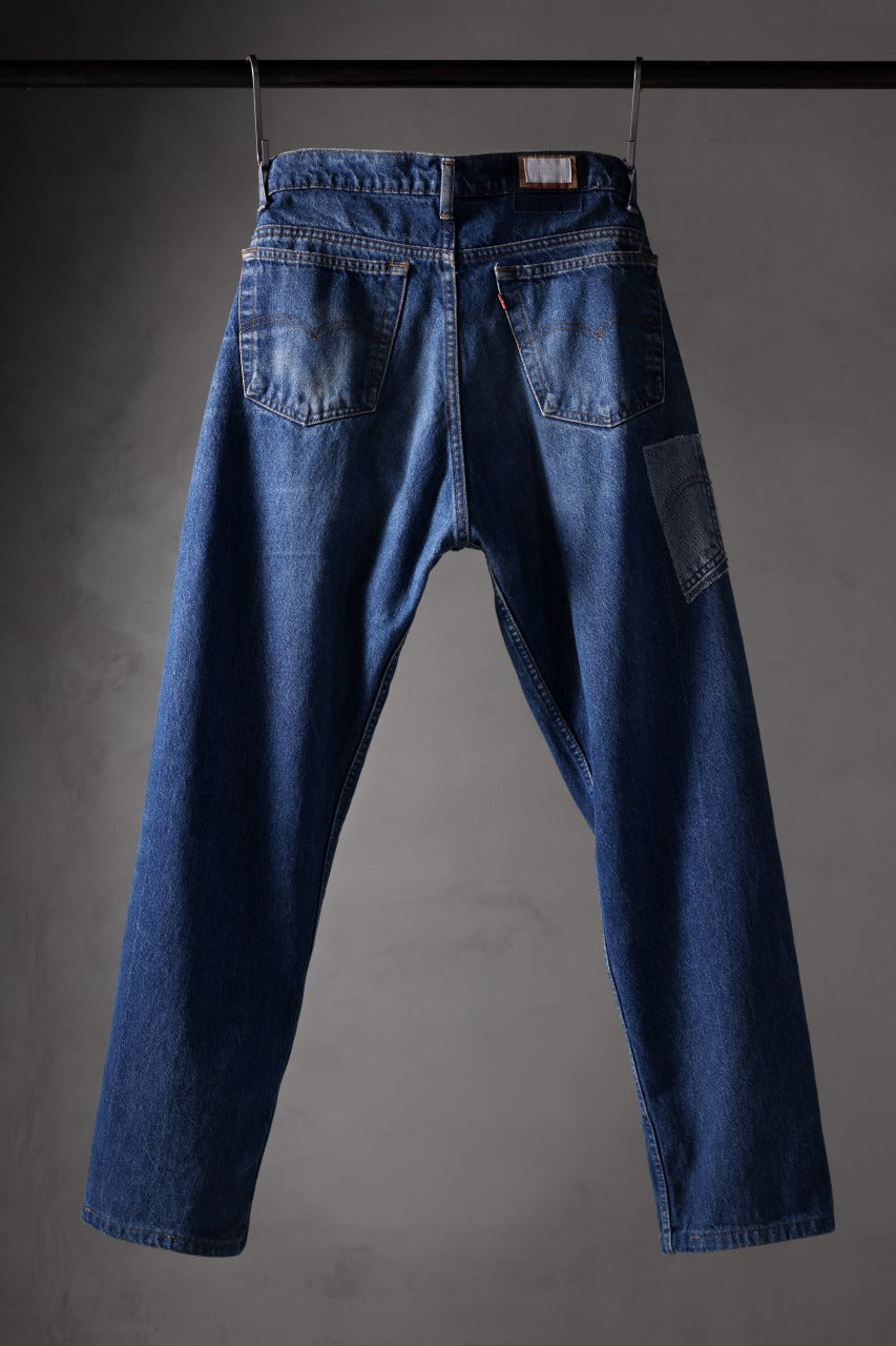 Load image into Gallery viewer, CHANGES REPRODUCT DAMAGE & PATCH DENIM PANTS (INDIGO #B)