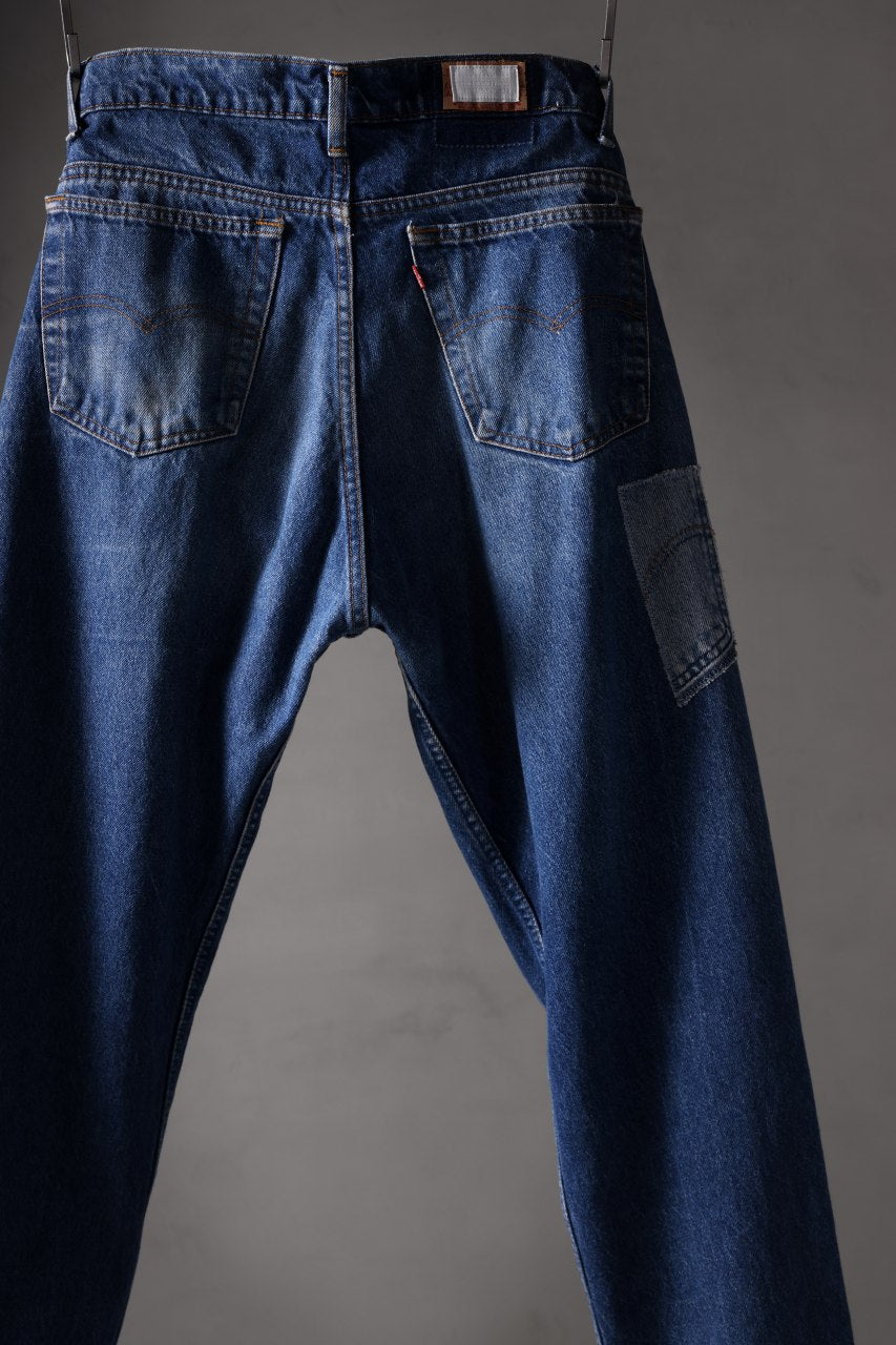 Load image into Gallery viewer, CHANGES REPRODUCT DAMAGE & PATCH DENIM PANTS (INDIGO #B)