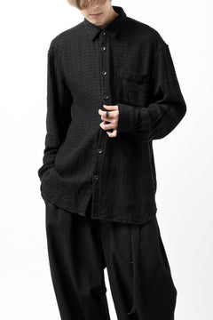 画像をギャラリービューアに読み込む, YUTA MATSUOKA plain shirt / dobby check (black)