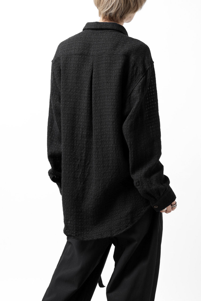 画像をギャラリービューアに読み込む, YUTA MATSUOKA plain shirt / dobby check (black)
