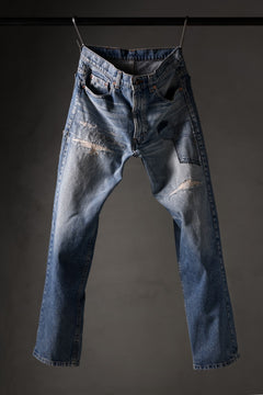 Load image into Gallery viewer, CHANGES REPRODUCT DAMAGE & PATCH DENIM PANTS (INDIGO #C)