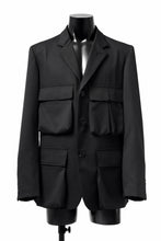Load image into Gallery viewer, Y's BANG ON! No.163 GABARDINE SOLID POCKET JACKET (BLACK)