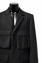 Load image into Gallery viewer, Y's BANG ON! No.163 GABARDINE SOLID POCKET JACKET (BLACK)