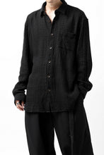 画像をギャラリービューアに読み込む, YUTA MATSUOKA plain shirt / dobby check (black)