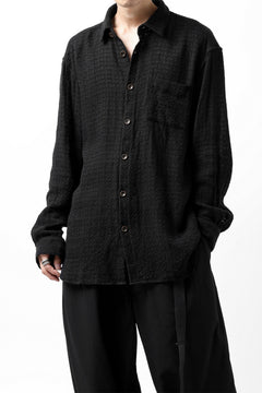 画像をギャラリービューアに読み込む, YUTA MATSUOKA plain shirt / dobby check (black)