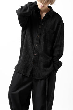 画像をギャラリービューアに読み込む, YUTA MATSUOKA plain shirt / dobby check (black)