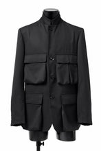 Load image into Gallery viewer, Y's BANG ON! No.163 GABARDINE SOLID POCKET JACKET (BLACK)