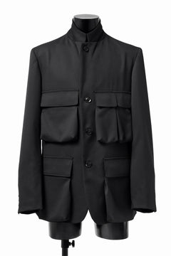 Load image into Gallery viewer, Y's BANG ON! No.163 GABARDINE SOLID POCKET JACKET (BLACK)
