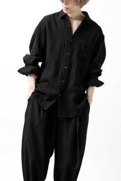 画像をギャラリービューアに読み込む, YUTA MATSUOKA plain shirt / dobby check (black)