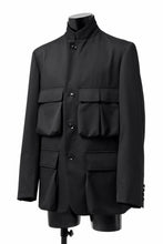 Load image into Gallery viewer, Y's BANG ON! No.163 GABARDINE SOLID POCKET JACKET (BLACK)