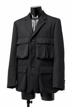 Load image into Gallery viewer, Y's BANG ON! No.163 GABARDINE SOLID POCKET JACKET (BLACK)