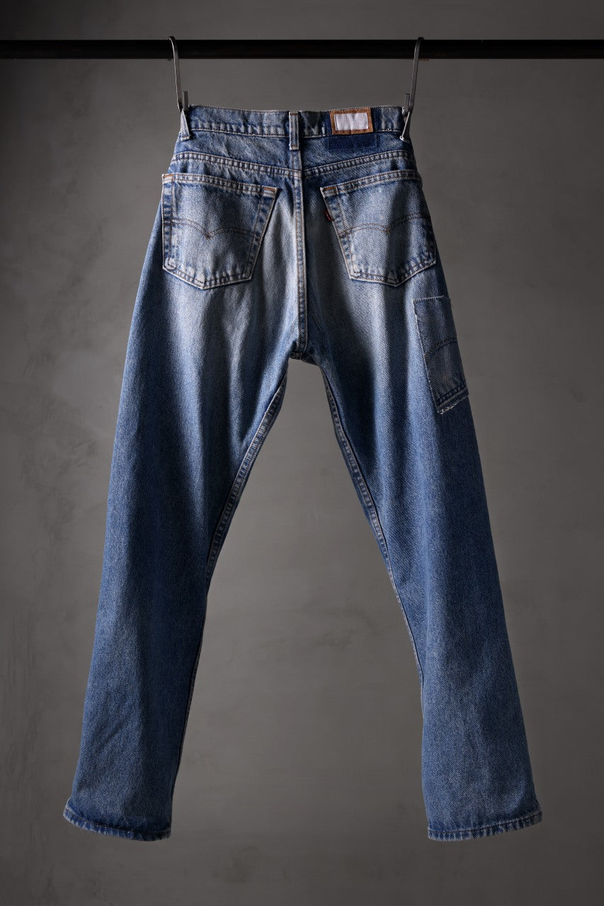 Load image into Gallery viewer, CHANGES REPRODUCT DAMAGE & PATCH DENIM PANTS (INDIGO #C)