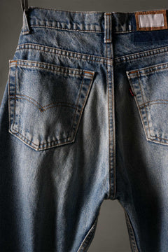 Load image into Gallery viewer, CHANGES REPRODUCT DAMAGE & PATCH DENIM PANTS (INDIGO #C)