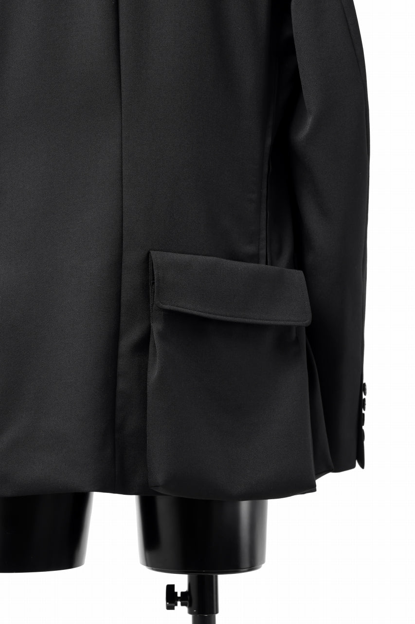 Load image into Gallery viewer, Y's BANG ON! No.163 GABARDINE SOLID POCKET JACKET (BLACK)
