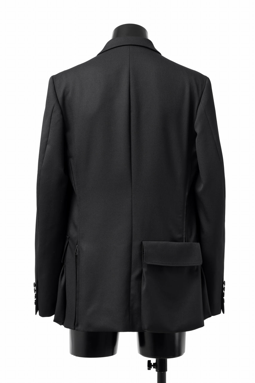 Load image into Gallery viewer, Y's BANG ON! No.163 GABARDINE SOLID POCKET JACKET (BLACK)