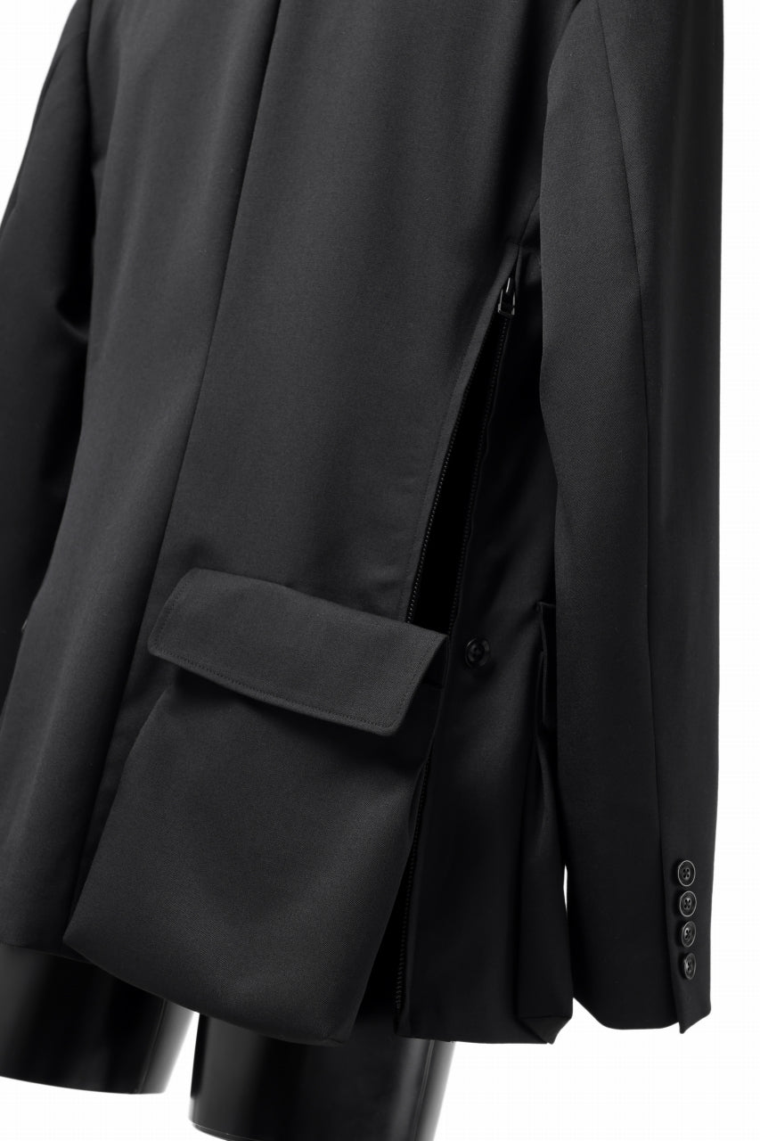 Load image into Gallery viewer, Y's BANG ON! No.163 GABARDINE SOLID POCKET JACKET (BLACK)