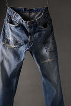 Load image into Gallery viewer, CHANGES REPRODUCT DAMAGE & PATCH DENIM PANTS (INDIGO #D)
