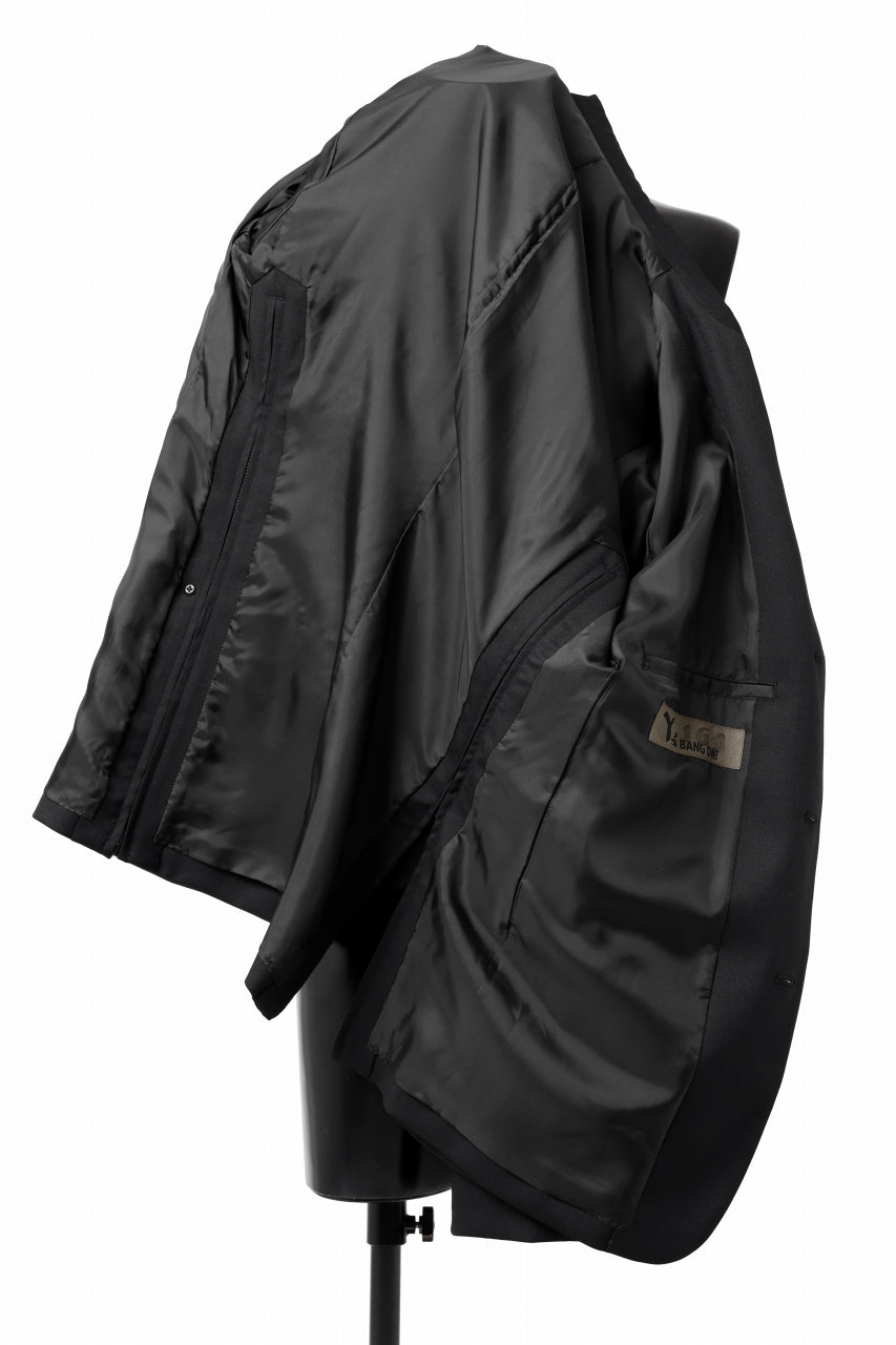 Load image into Gallery viewer, Y's BANG ON! No.163 GABARDINE SOLID POCKET JACKET (BLACK)