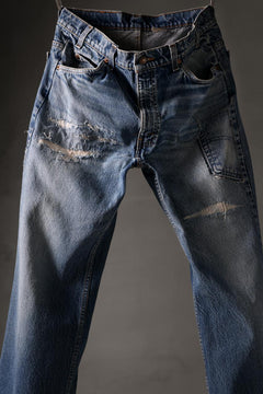 Load image into Gallery viewer, CHANGES REPRODUCT DAMAGE & PATCH DENIM PANTS (INDIGO #D)