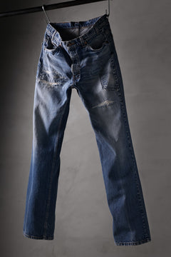 Load image into Gallery viewer, CHANGES REPRODUCT DAMAGE & PATCH DENIM PANTS (INDIGO #D)