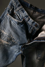 Load image into Gallery viewer, CHANGES REPRODUCT DAMAGE & PATCH DENIM PANTS (INDIGO #D)