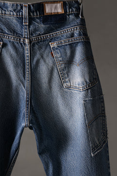 Load image into Gallery viewer, CHANGES REPRODUCT DAMAGE & PATCH DENIM PANTS (INDIGO #D)