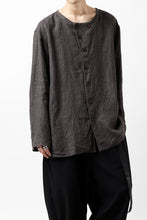 画像をギャラリービューアに読み込む, YUTA MATSUOKA exclusive round neck shirt / brushed linen canvas (brown)