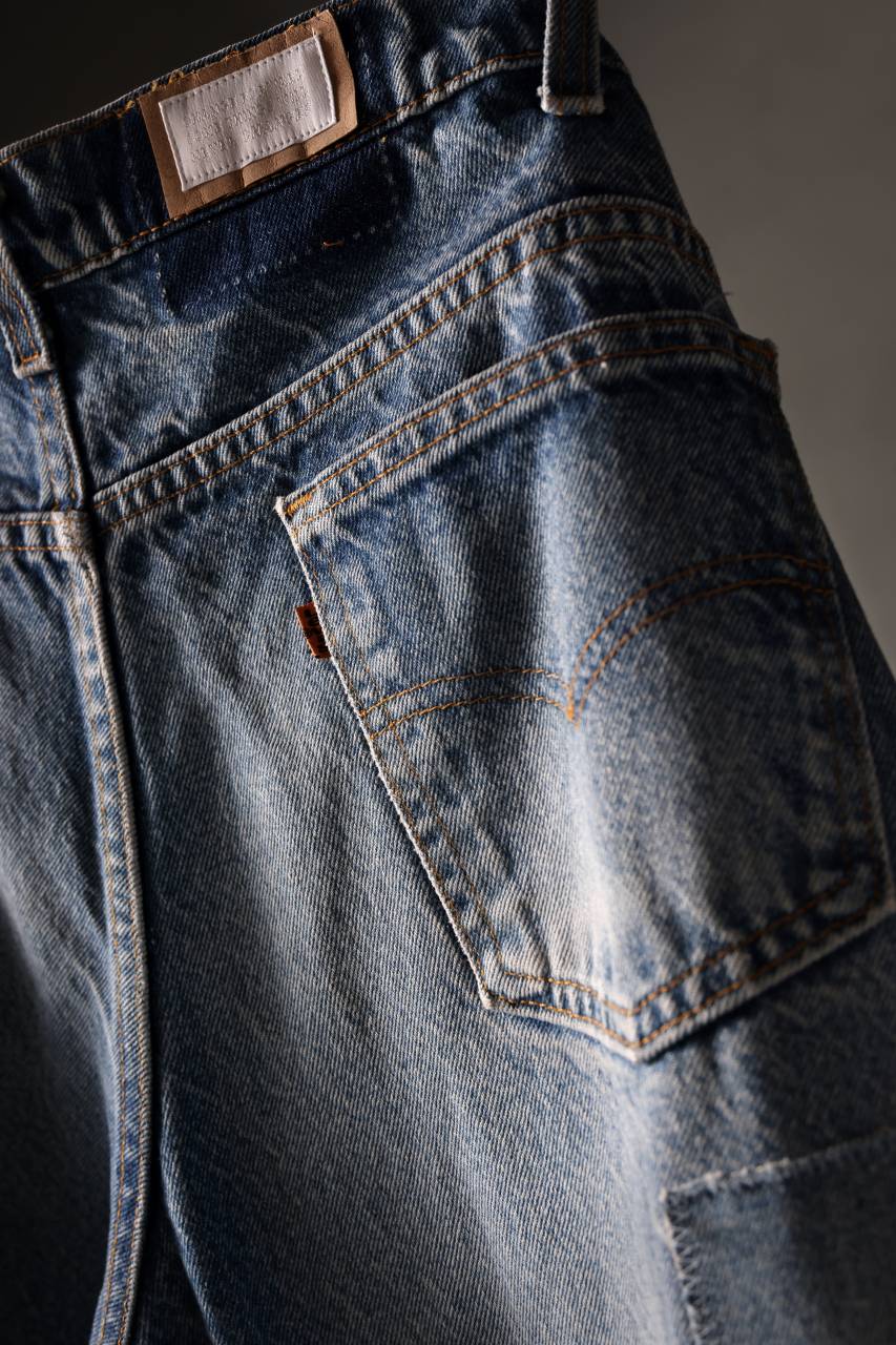 Load image into Gallery viewer, CHANGES REPRODUCT DAMAGE & PATCH DENIM PANTS (INDIGO #D)
