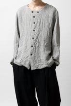 画像をギャラリービューアに読み込む, YUTA MATSUOKA round neck shirt / dead stock slab linen (light grey)